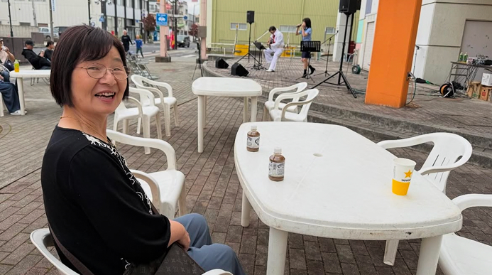 「まちなかライブ」を主人と堪能。